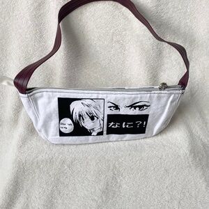 Sonny Bunny‎ Shop Anime Manga Graphic Shoulder Bag Womens Small White Maroon